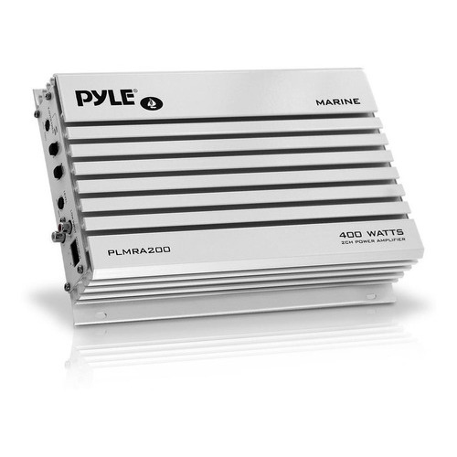 Pyle Potencia Marina Plmra200 400 W 2 Ch 4 Ohms Puenteable Color Blanco