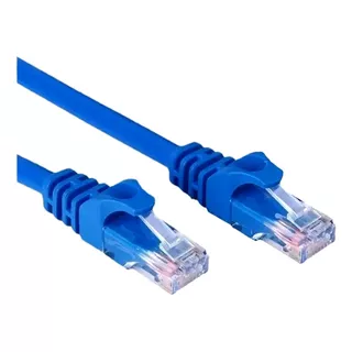 Cabo De Rede 1 Metro Cat6 Azul Ethernet Lan 100% Cobre 