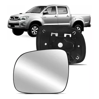 Lente Com Base Retrovisor Esquerdo Hilux 2006 2007 2008 2009