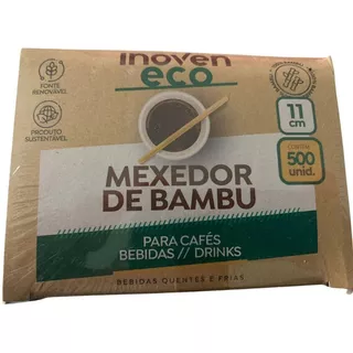 Mexedor De Café Drinks 11cm Bambu Ecologico - 3000 Un