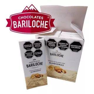 Chocolate Blanco Bariloche C/ Almendras Caja 10x100g Premium