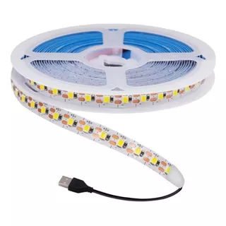 5 Metro Cinta Led 5050 5v Blanca Usb Conexion Luz Tv Ilumina