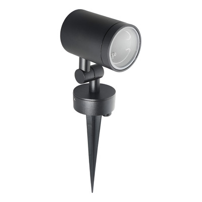 Jabalina Aluminio D510 Negro Exterior Gu10 Negro Redonda