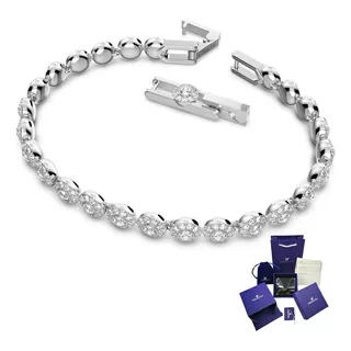 Pulsera De Cristal Swarovski Tennis Angelic Halo + Kit