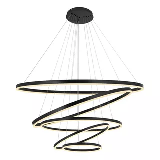 Lustre Pendente 5 Aliança P-cosmos-400-preto 243w 3500k