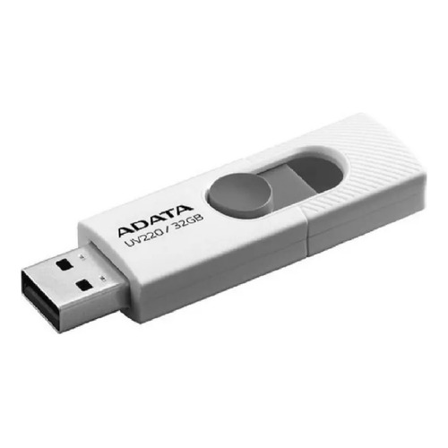 Memoria USB Adata UV220 32GB 2.0 blanco y gris