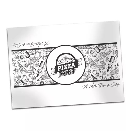 100 Un Jogo Americano Pizzaria Papel Kraft Ou Branco Padrão Pizza Shop
