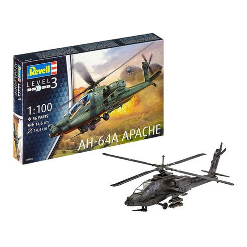 Helicóptero Ah-64a Apache 1/100 Model Kit Revell