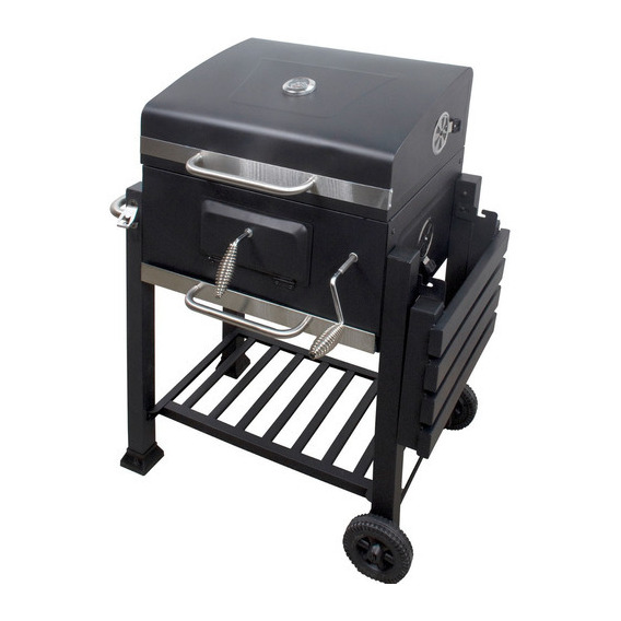 Asador De Carbon 24 Heavy Duty Portatil Negro Parrilla Carne