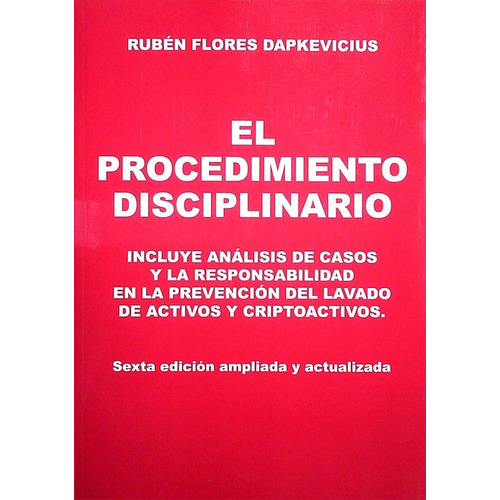 Libro: El Procedimiento Disciplinario / Rubén Dapkevicius