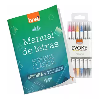 Manual Lettering Letras+ Marcadores Dualbrush X6 Colores Brw