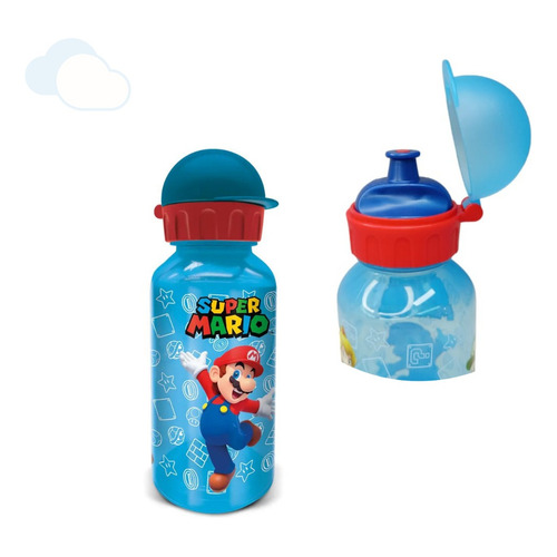 Botella Infantil Super Mario Con Pico New Ar1 1337 Ellobo