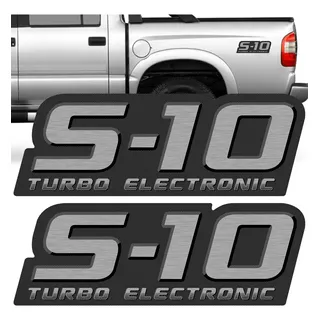 Par Adesivo Lateral S-10 S10 09/11 Turbo Electronic Emblema