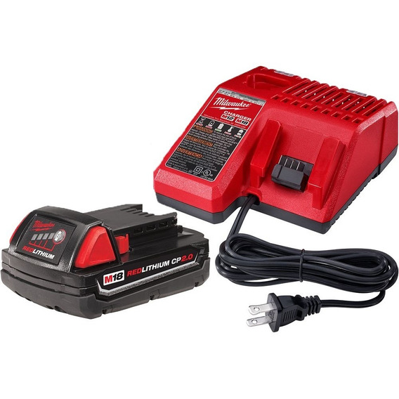 Cargador De Baterías Milwaukee M12/ M18 + Redlithium 2.0 Ah