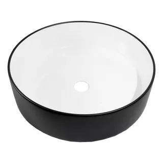 Lavabo De Lujo Negro Interior Blanco Premium Alta Calidad