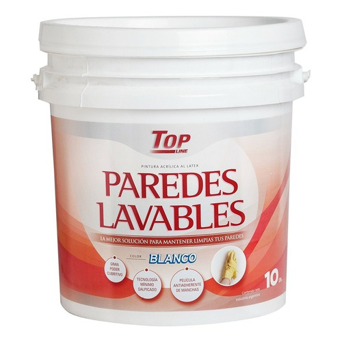 Pintura Latex Lavable Interior Exterior 10 Litros Colores Color Blanco Paredes Lavable