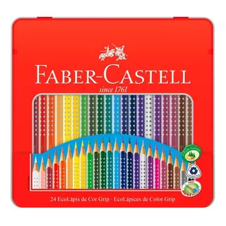 Lápis De Cor 24 Cores Grip Faber Castell