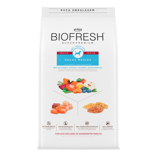Alimento Biofresh Super Premium para perro senior de raza mediana sabor mix en bolsa de 3kg
