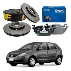  Kit Disco Pastilha Dianteiro Polo 1.6 2007 A 2011