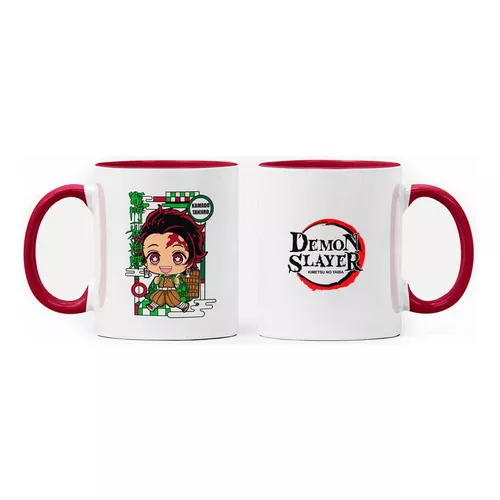 Caneca Demon Slayer Tanjiro Kamado - Interior E Alça Branca