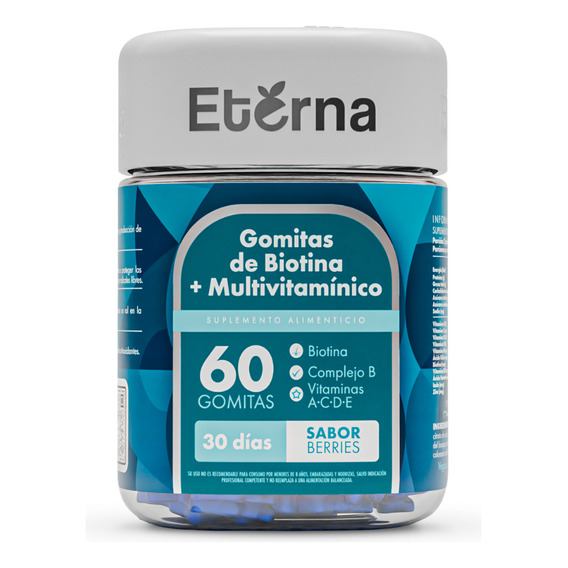 Gomitas Eterna De Biotina + Multivitamínico Sabor Berries Eterna Nutrition