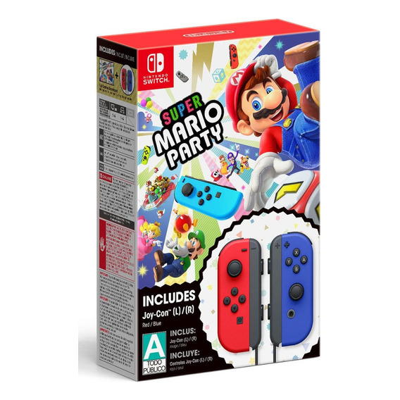Super Mario Party ::.. Bundle Joy Con Rojo Azul