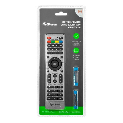 Control Remoto Universal Metálico Para Tv Rm-1002pl