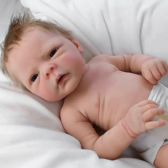 46cm Muñeca Bebé Reborn De Completo Silicona+accesorios