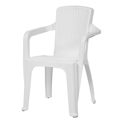 Silla Plástica Con Brazos Infinity Tipo Rattán Mq Qrubbber