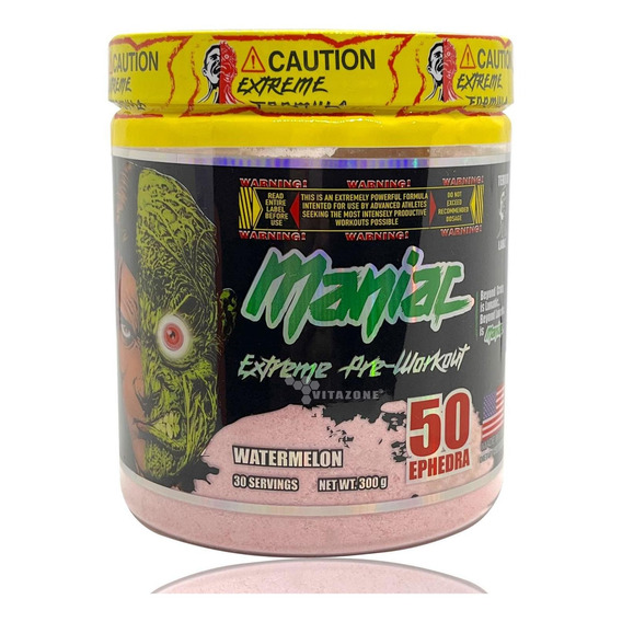 Maniac Extreme Pre Workout Sandía 30 Serv Terror Labz