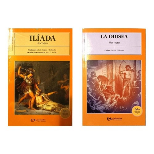 A Ilíada , La Odisea , Homero (paq. 2 Libros