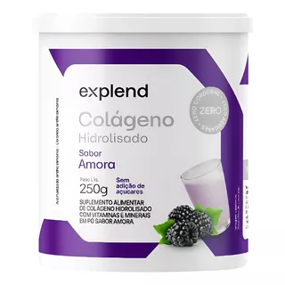 Colágeno Hidrolisado Amora E Biotina 250g