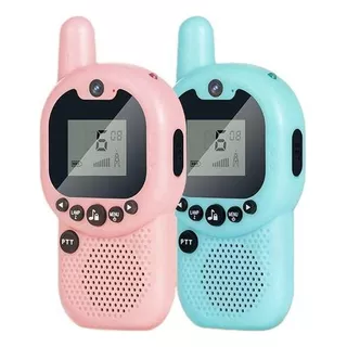 Walkie Talkies Para Niños Rosa-azul, 2 Piezas Niños Color Azul Usb Charge