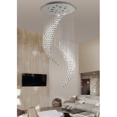 Plafon Egeo 10 Luces 62 Cm Lluvia Cristal Led Gu10 Mg