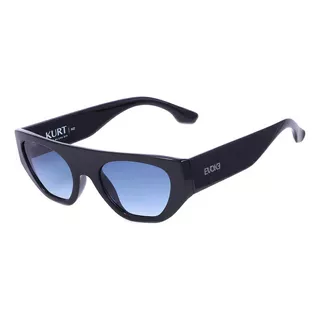 Óculos De Sol Evoke Kurt A02 Black Shine Blue Gradient Cor Solar