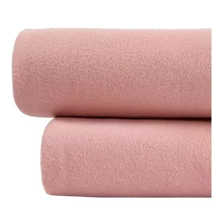 Frazada Danubio Polar Color Pink Con Diseño Liso De 2.46m X 2.2m