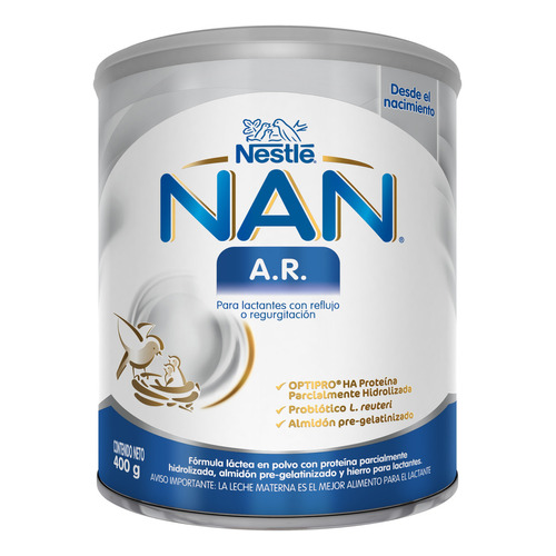 Leche Nan® Ar 400g Tarro Fórmula Infantil