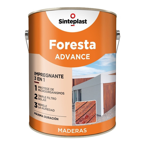 Foresta Advance Impregnante Protec + Filtro Uv 4lt Brillante Color Cedro