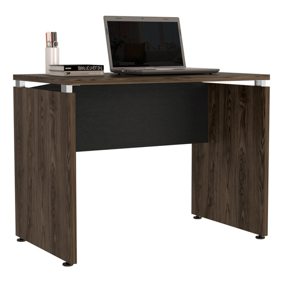 Mesa Escritorio Home Office M100x75x60 Rta Wengue Coñac Color Coñac Wengue