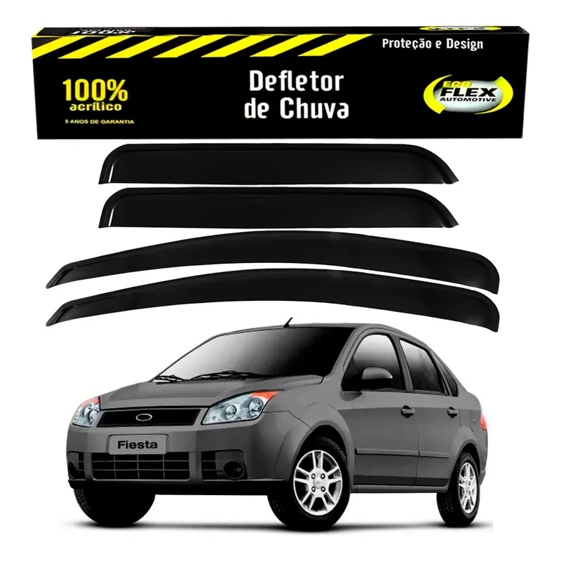 Calha Defletor Chuva Fiesta Sedan 1.0 1.6 2007 A 2010