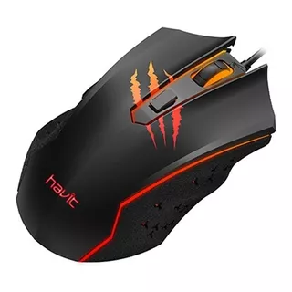 Mouse Gamer Optico Usb 6 Botones 2400 Dpi Havit Ms1027 Led