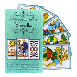 Baralho Tarot De Marselha Completo E Plastificado 78 Cartas