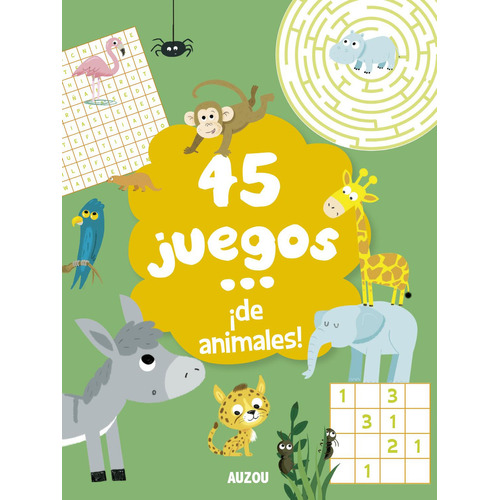 45 Juegos De Animales: No, de Ponchon, Christine., vol. 1. Editorial Auzou, tapa pasta blanda, edición 1 en español, 2023