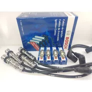 Kit Cables + Bujias Bosch 2 Electrodos P/ Vw Golf Bora 2.0