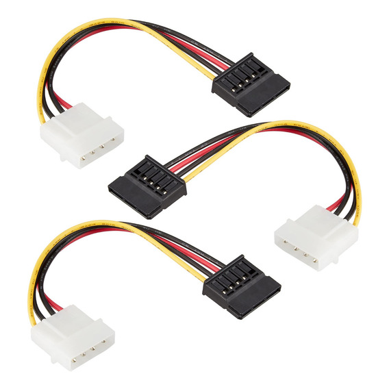 3pz Adaptador Corriente Sata Macho - Ide Molex Hembra 4 Pin