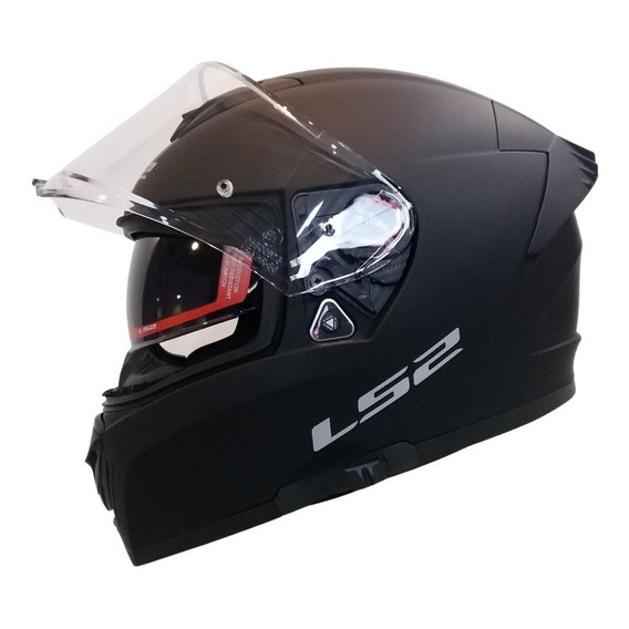 Casco Moto Ls2 Ff390 Breaker Evo Negro Matte + Pinlock 