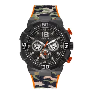 Reloj Guess Navigator Gw0264g2 Camo Tactical Moda Cronografo Color Del Bisel Negro Color Del Fondo Negro