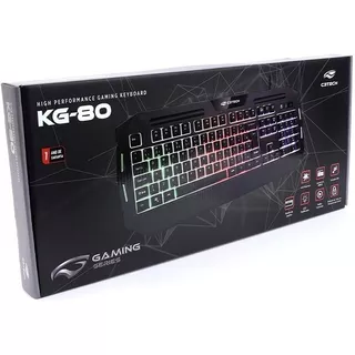 Teclado Gamer Usb Kg-80bk C3 Tech Cor De Teclado Preto Idioma Português Brasil