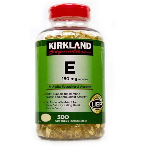 Vitamina E Kirkland 500 Softgels Americano 