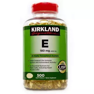 Vitamina E Kirkland 500 Softgels Americano 